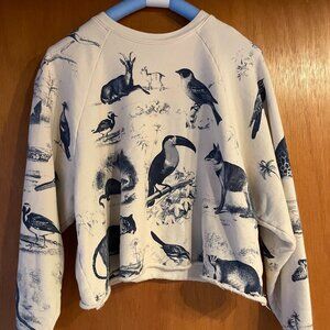 MOTHER The Boost Crop Cutoff Sweatshirt - Size XS